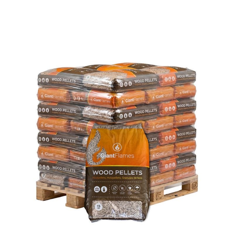 halve pallet giant flames houtpellets 15kg 1 halve pallet giant flames houtpellets 15kg 1